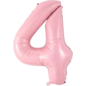 Partipan 4 Rakam Folyo Balon Pembe 76 cm