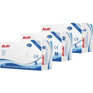 Pudrasız Mavi Nitril Muayene Eldiveni - 100'lük Kutu (3 Kutu)