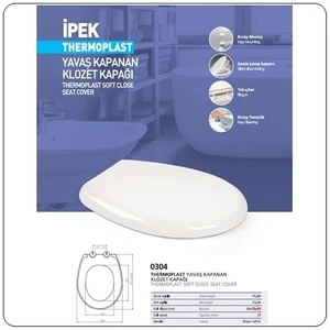Ipek Thermoplast Yavaş Kapanır Üstten Sıkmalı Klozet Kapağı