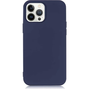 Case World Caseworld Apple iPhone 13 Pro Max Kapak Içi Kadife Lansman Lux Silikon Kılıf - Lacivert
