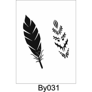 E Hobici BY-031 Boyutlu Desen Stencil Şablon 25 x 25 cm