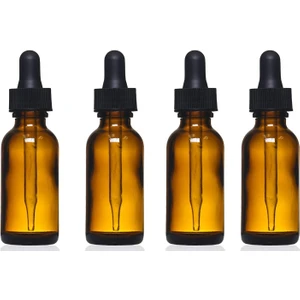 Cam Damlalıklı Amber Şişe 30 ml x 4 Adet