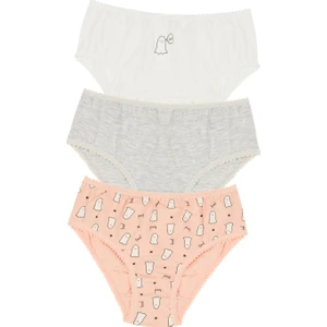 Çok Renkli Kız Çocuk Boo 3lü Slip Külot