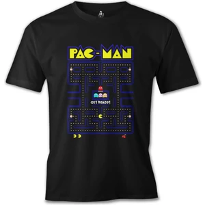 T-Shirt Pac-Man - Get Ready Siyah Erkek Tshirt