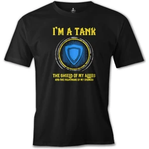 T-Shirt World Of Warcraft - The Tank Siyah Erkek Tshirt