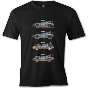 T-Shirt Back To The Future - Kronoloji Siyah Erkek Tshirt
