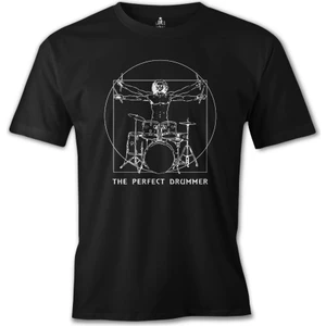 T-Shirt The Perfect Drummer Siyah Erkek Tshirt