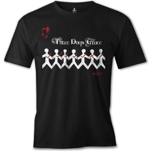 T-Shirt Three Days Grace - One x Siyah Erkek Tshirt