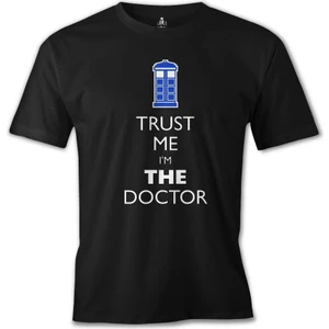 T-Shirt Doctor Who - Trust Me I'm A Doctor Siyah Erkek Tshirt