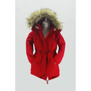 Asortik Unisex Mont Kaban Kışlık Kanvas Kumaş Büzmeli Diz Üstü İçi Kürk Kapüşonlu Kaban Mont-MNT-0005