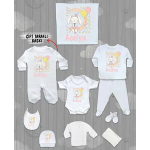 Minito Baby Isme Özel 10'lu Pamuklu Kız Bebek Hastane Çıkışı SETI_MT_160-10