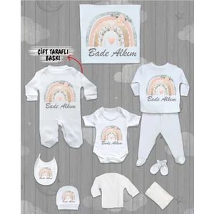 Minito Baby Isme Özel 10'lu Pamuklu Kız Bebek Hastane Çıkışı SETI_MT_234-10