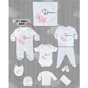 Minito Baby Isme Özel 10'lu Pamuklu Kız Bebek Hastane Çıkışı SETI_MT_247-10