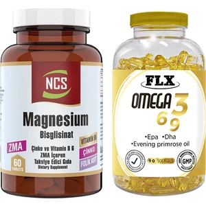 Zma Magnesium Bisglisinat 60 Tablet & Flx Omega 3-6-9 90 Tablet