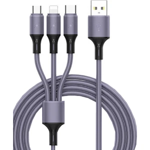 SW Future 3'ü 1 Arada Silikon Telefon USB Şarj Kablosu 1.2 M (Yurt Dışından)