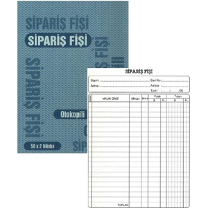 Sipariş Fişi Otokopili A5 Gürmat Otokopili Sipariş Fişi 14 x 20 cm Tekli