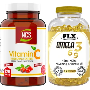 C Vitamini  Beta Glucan 120 Tablet & Flx Omega 3-6-9 90 Tablet