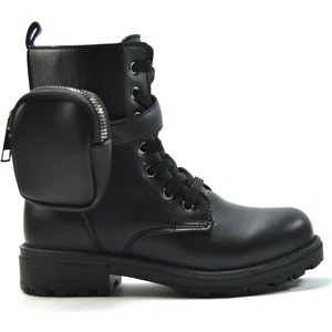 Siyah Cepli Kız Çocuk Postal Bot 26-35