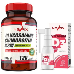 Glucosamine Chondroitin Msm 120 Tablet + Nevfix Vitamin D3 Sıvı 20 ml