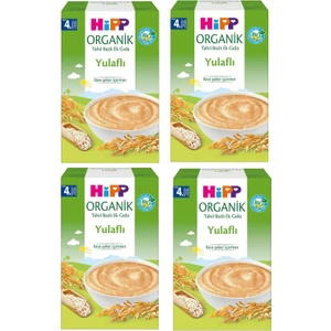 Organik Yulaflı Tahil Bazlı 4+ Ay Kaşık Maması 200 gr 4 Adet