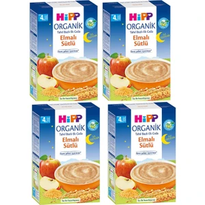 Organik Iyi Geceler Elmalı Sütlü 4+ Ay Kaşık Maması 250 gr 4 Adet