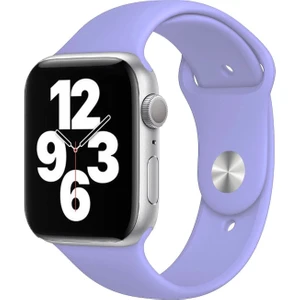 Apple Watch Series SE/10/9/8/7/6/5/4/3 Uyumlu 42mm-41mm-40mm-38mm M/L Silikon Kordon Lila