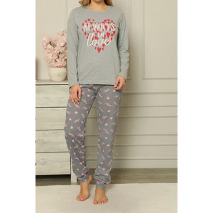 Lady Secret Gri Kadın Pijama Takımı Pamuklu