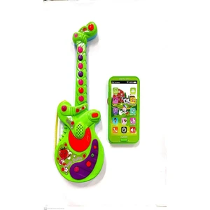 Berat Toys Iki Ürün Bir Arada Türçe Müzikli Gitar ve Dokunmatik Türkçe Müzikli Ilk Telefonum