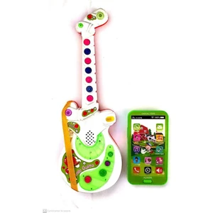 Berat Toys Iki Ürün Bir Arada Türçe Müzikli Gitar ve Dokunmatik Türkçe Müzikli Ilk Cep Telefonum