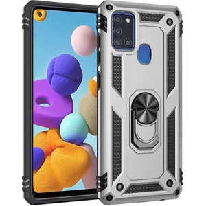 Samsung Galaxy A21S Yüzüklü Standlı Vega Kılıf + Nano Ekran Koruyucu