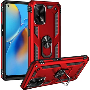 Oppo A74 Yüzüklü Standlı Vega Kılıf + Nano Ekran Koruyucu