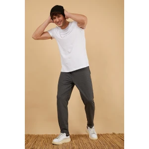 Erkek Regular Fit Düz Paça Basic Eşofman Altı