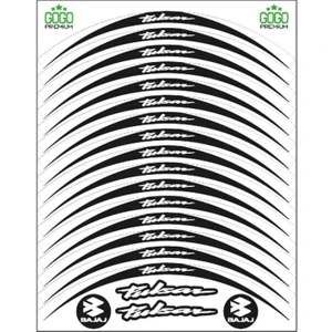 Bajaj Bajaj Beyaz Siyah Pulsar Uyumlu Reflektörlü 1 Set Jant Şeridi