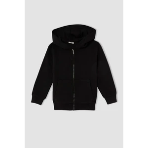 Erkek Çocuk Regular Fit Kapüşonlu Kanguru Cepli Sweat Hırka T7468A621WN