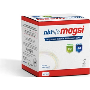Nbt Ilaç Magsi Magnezyum Sitrat + Piridoksal 5 Fosfat 90 Kapsül