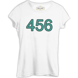 Llord T-Shirt Llordd T-Shirt Squid Game - 456 Beyaz Kadın T-Shirt