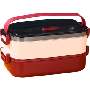 1100 ml Yemek Saklama Kabı - Kırmızı (Yurt Dışından)