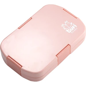 Çocuklar için 920ml Taşınabilir Altı Gözlü Tasarım Öğle Yemeği Kutusu - Pembe (Yurt Dışından)