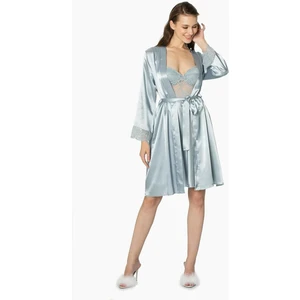 Pierre Cardin  Pierre Cardin Dantel Detay Saten Gecelik Sabahlık Takımı 4265