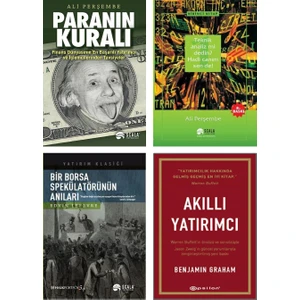 Paranın Kuralı + Teknik Analiz Mi Dedin? Hadi Canım Sen De! + Bir Borsa Spekülatörünün Anıları + Akıllı Yatırımcı / 4' Lü Ekonomi Kitap Seti
