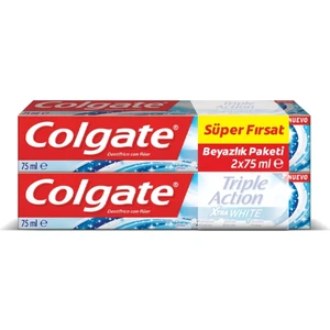 Triple Action Extra White Diş Macunu 75 ml 2'li