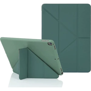 Apple iPad 7. Nesil 10.2" Kılıf Trifolding Arkası Silikon Smart A2197 A2198 A2200