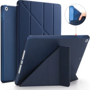 iPad 2 3 4 Kılıf Trifolding Arkası Silikon Smart A1395 A1396 A1397 A1416 A1430 A1403 A1458 A1459-460