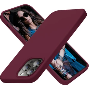 Case 4U Apple Apple iPhone 13 Pro Kılıf Klasik Mat Renkli Yumuşak Premier Silikon Mürdüm