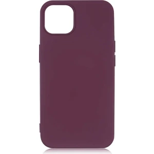 Case 4U Apple iPhone 13 Kılıf Lansman Içi Kadife Soft Yumuşak Dokulu Liquid Silikon Koyu Mor