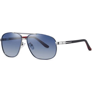 Erkek Aviator Polarize Güneş Gözlüğü Büyük Boy Kare Metal Çerçeve (Yurt Dışından)
