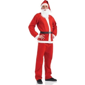Tahtakale Marketi Noel Baba Kostümü Elyaf Yetişkin Noel Baba Kıyafeti 5 Parça
