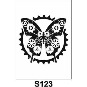 E Hobici S-123 Karışık Desenler Stencil Şablon 25 x 25 cm