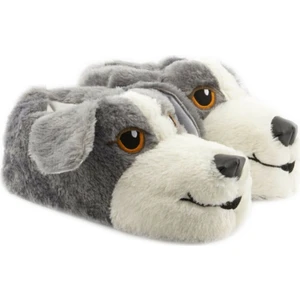 Hayvanlı Peluş H10 Erkek Ev Pandufu Ev Ayakkabısı Terliği Köpekli