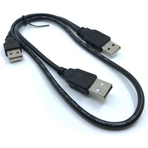 PlatoonUSB Erkek Erkek Y Kablo 2 Li USB Kablo Erkek Erkek USB HDD Kablosu